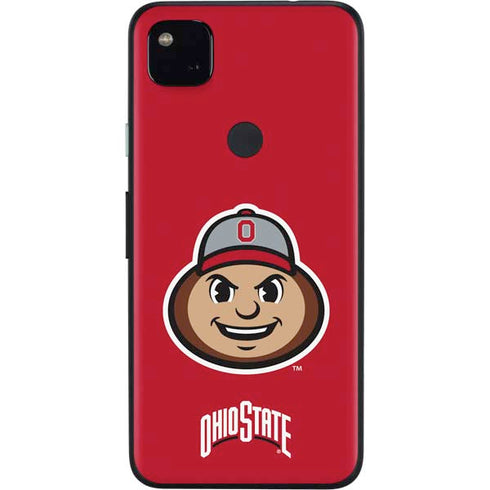 Ohio State University OSUBuckeyes Light Grey Google Pixel 4a Skin